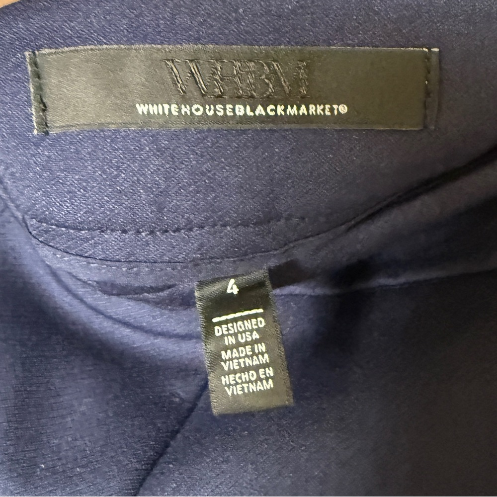 WHBM 30” Inseam size 4 Navy Pants - Picture 6 of 6